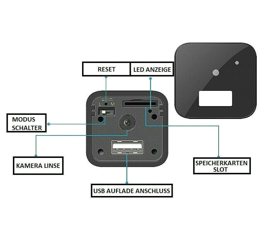 NEU Full HD Versteckte Kamera Dauerstrom Überwachung Auto Haus Spycam Spion  A40 