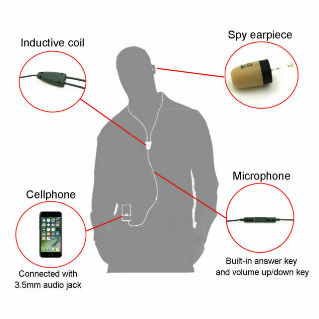 Spionage Kopfhörer SPY SET Examen Prüfung UNI ABI Headset Spionage Kopfhörer SPY SET Examen Prüfung UNI ABI Headset