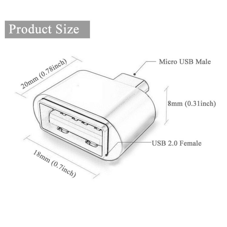 Adaptateur Convertisseur Port USB Otg Cable Micro USB Téléphone Tablette  Tactile YONIS