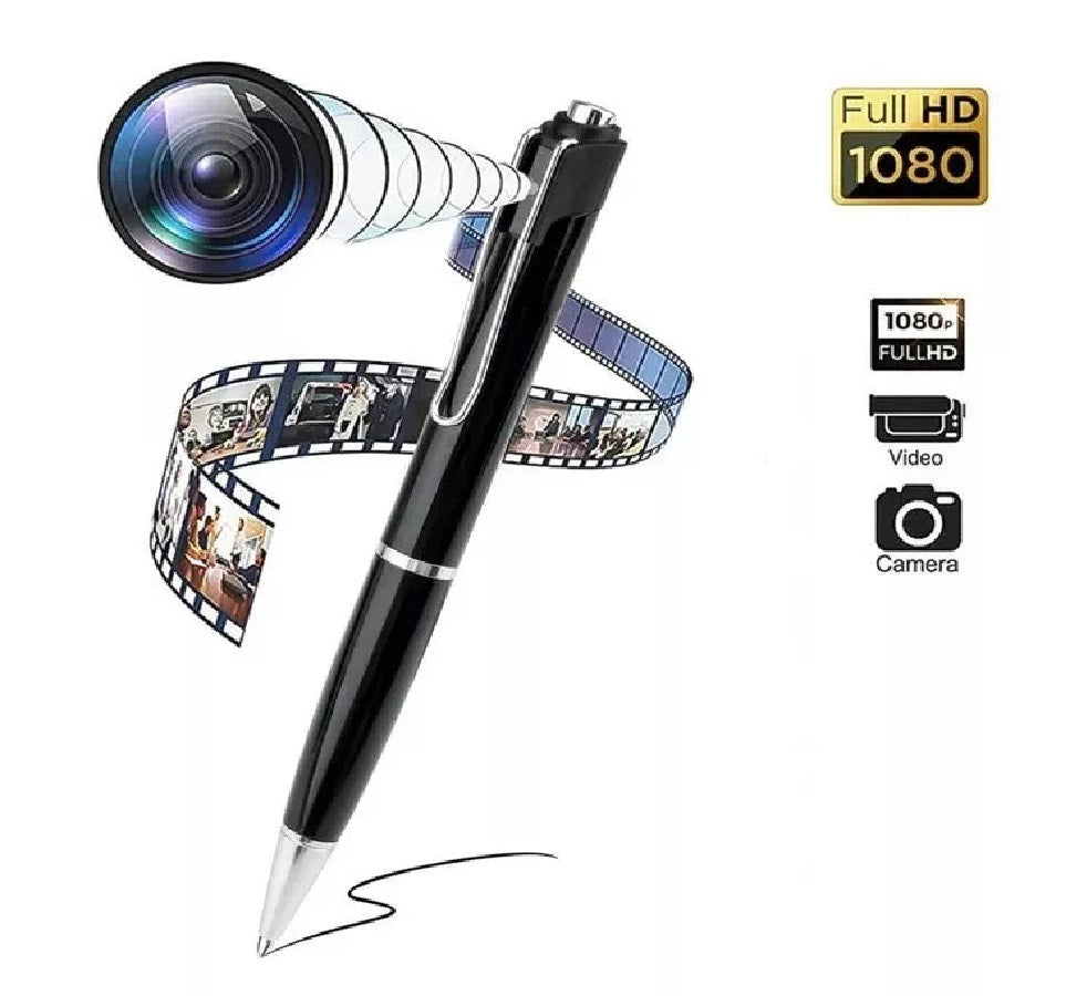Kugelschreiber mit Full HD Versteckte Kamera Spycam Mini Cam Stift Video Ton Bild Aufnahme