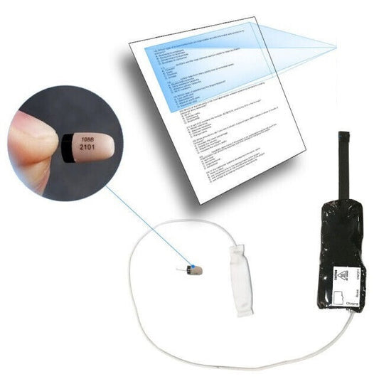 4k Wifi Mini Kamera Wlan IP Live Knopf Überwachungskamera + Spy Headset Spion Kopfhörer