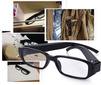 Brille mit versteckte Kamera Spycam Spionage Video Ton Überwachungskamera Aufnahme Detektiv