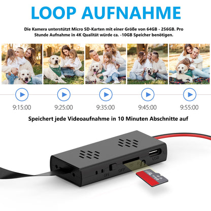 4K UHD Mini Kamera Spycam Versteckte Kamera Video Aufnahme Einbau Drohne Modellbau Auto
