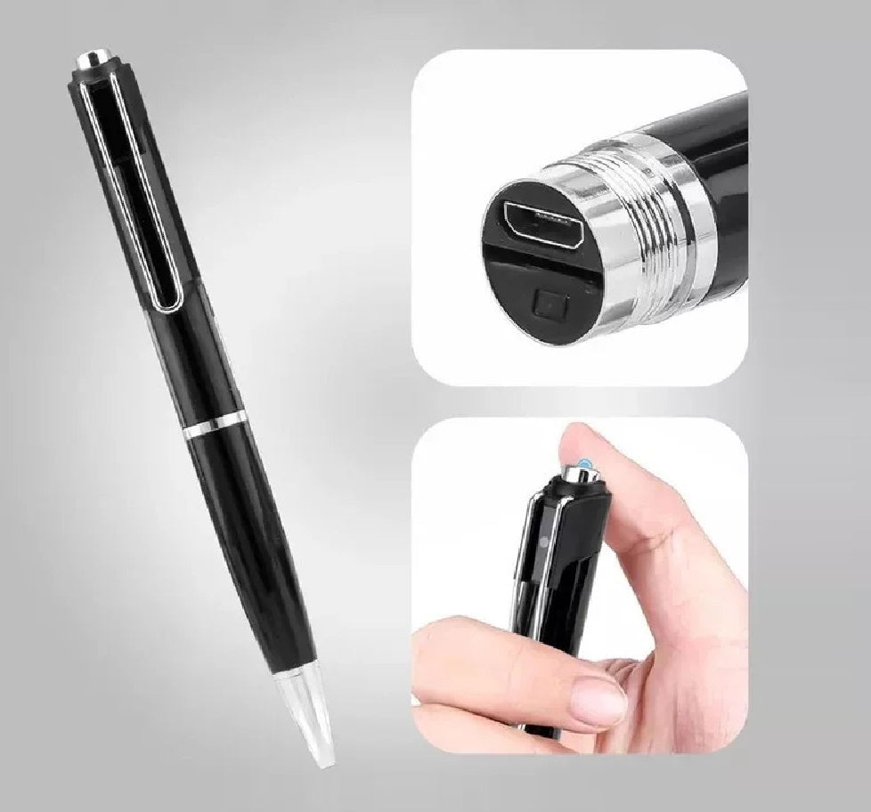 Kugelschreiber mit Full HD Versteckte Kamera Spycam Mini Cam Stift Video Ton Bild Aufnahme