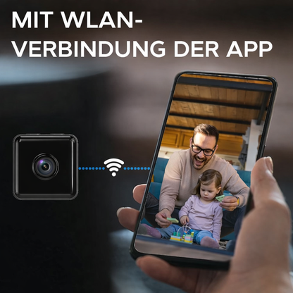Wlan Überwachungskamera 1080p Wifi Mini Kamera mit Nachtsicht & Bewegungsmelder Haus Cam
