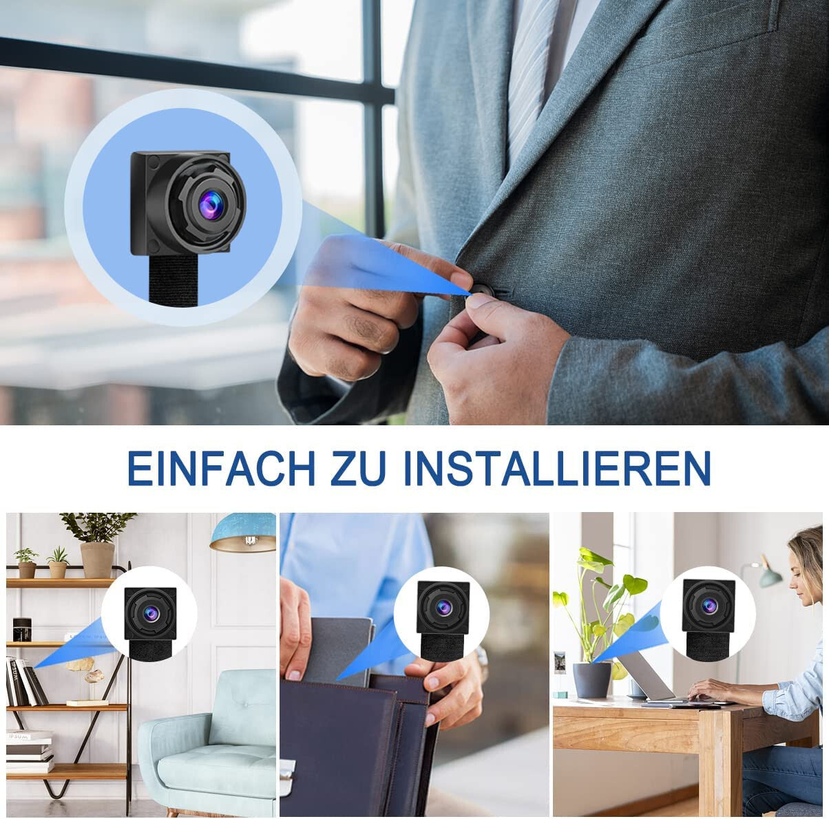 Wifi Mini Kamera Wlan Live App Überwachungskamera Video Ton Aufnahme Haus Auto Cam TuyaSmart App