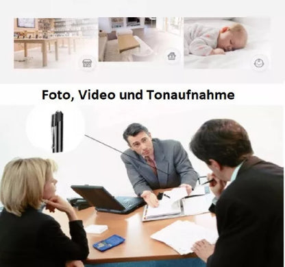 Kugelschreiber mit Full HD Versteckte Kamera Spycam Mini Cam Stift Video Ton Bild Aufnahme