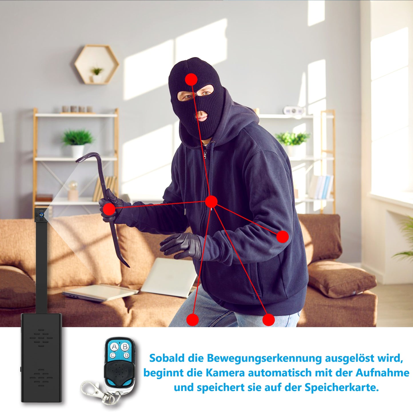 4K UHD Mini Kamera Spycam Versteckte Kamera Video Aufnahme Einbau Drohne Modellbau Auto