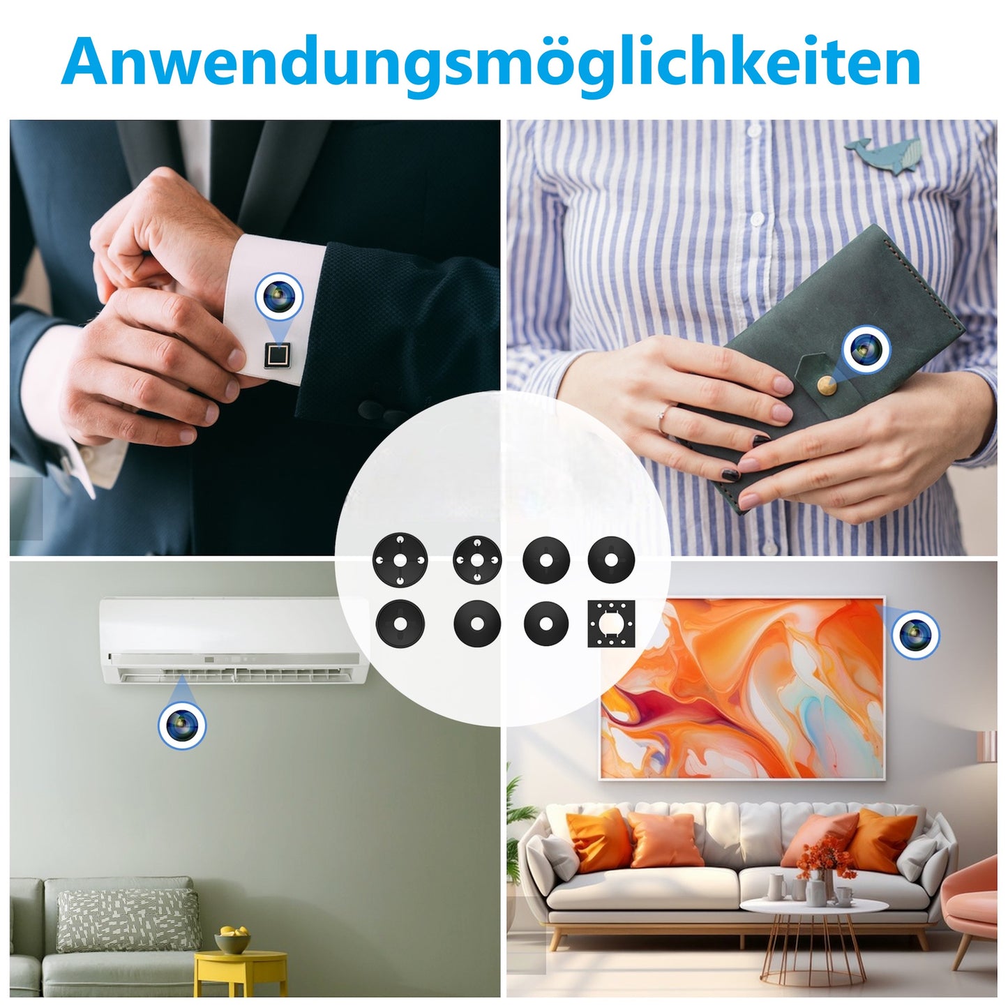 4K UHD Mini Kamera Spycam Versteckte Kamera Video Aufnahme Einbau Drohne Modellbau Auto