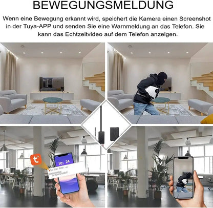 Wifi Mini Kamera Wlan Live App Überwachungskamera Video Ton Aufnahme Haus Auto Cam TuyaSmart App