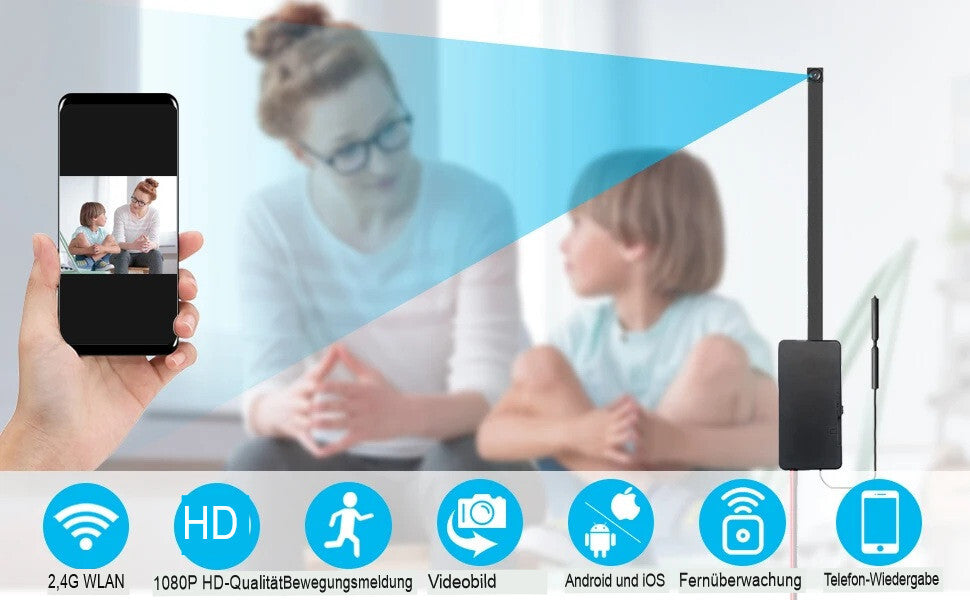 Wifi Mini Kamera Wlan Live App Überwachungskamera Video Ton Aufnahme Haus Auto Cam TuyaSmart App