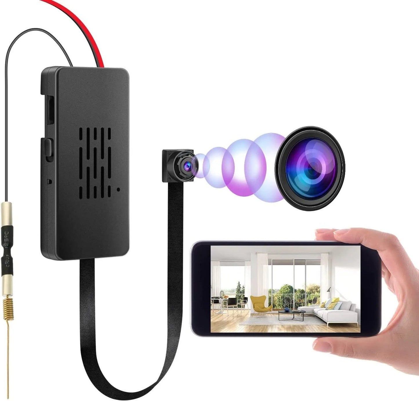 Wlan Überwachungskamera Mini Knopf Einbau Kamera Wifi Ip Live App Videoaufnahme