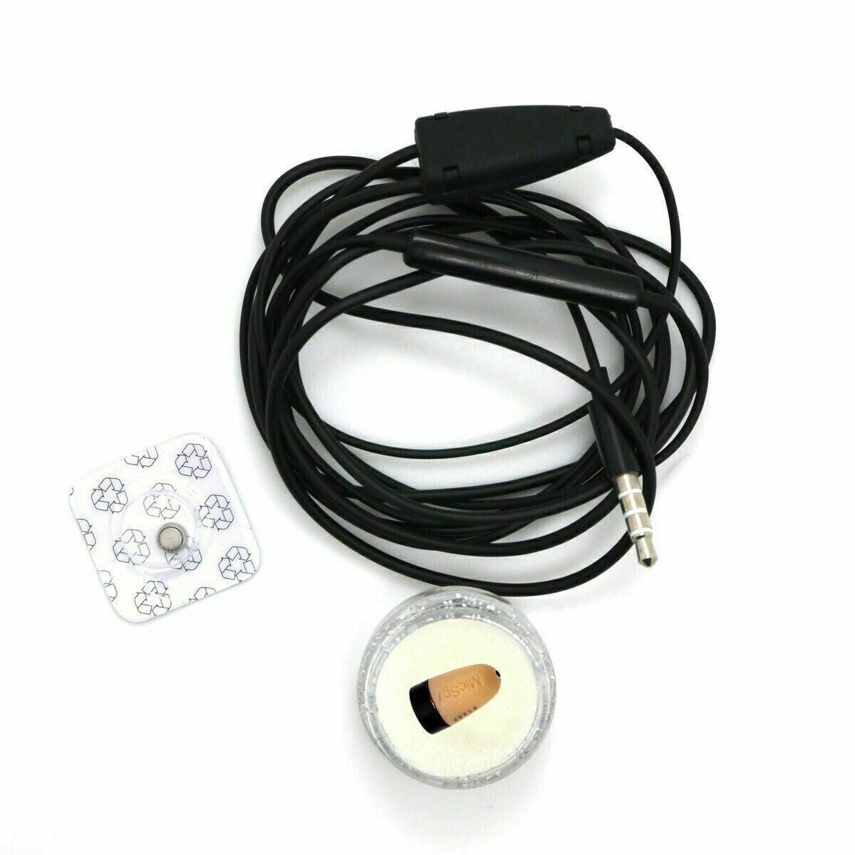 Spy Headset Mini Spionage Kopfhörer Micro Hörer 3,5mm Induktionsschleife für Handy Smartphone