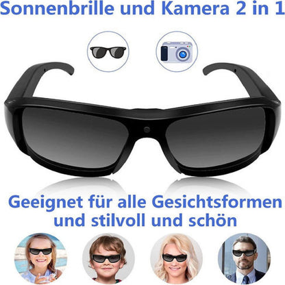 Sonnenbrille mit Full HD versteckte Kamera Video Ton Bild Aufnahme Spycam Biker Cam