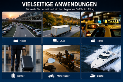 Profi Gps Tracker mit Magnet Live Ortungsgerät für Auto Lkw Motorrad Fahrrad ohne Abo