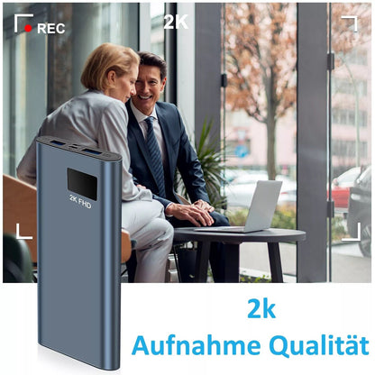 2k Versteckte Kamera in 5000mAh Powerbank Video Ton Aufnahme SpyCam Überwachungskamera Spionage
