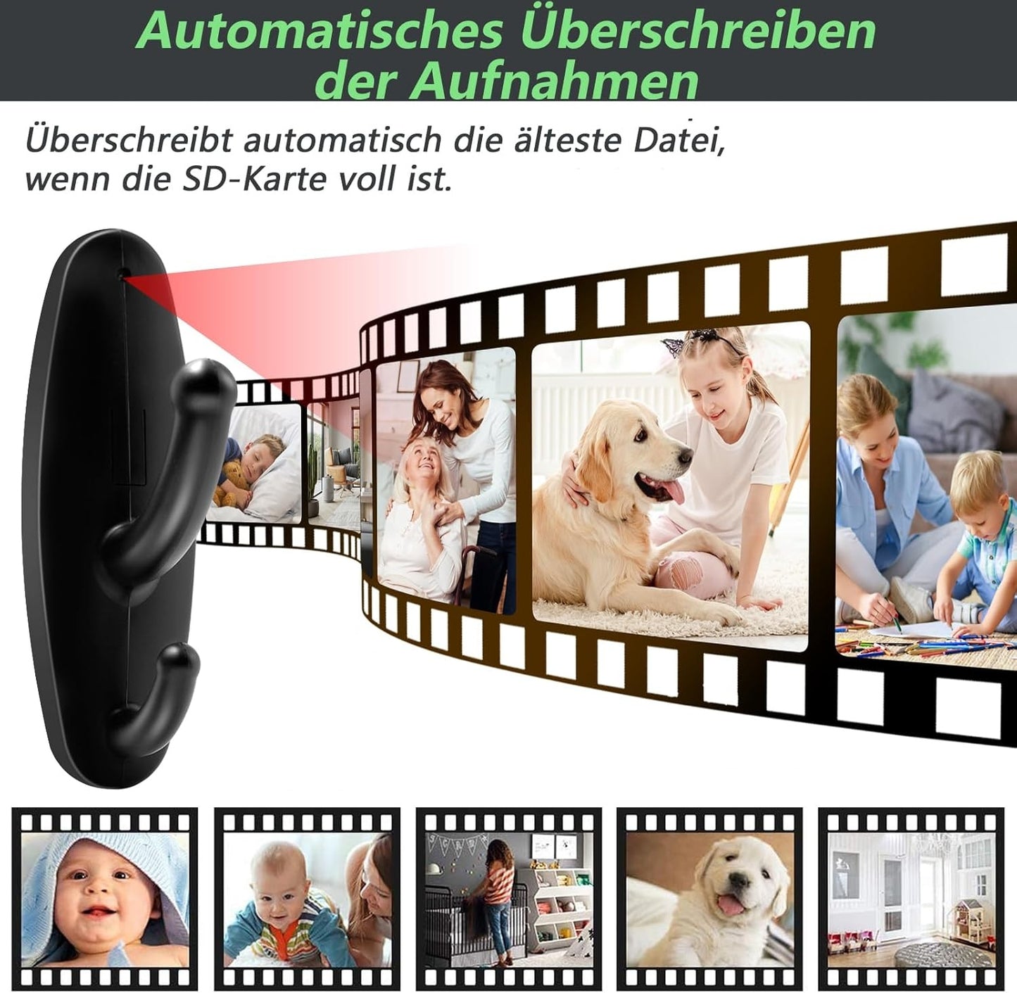 Kleiderhaken Versteckte Mini Kamera Video Ton Bild Aufnahme Haus Zimmer Spycam Spionage Cam