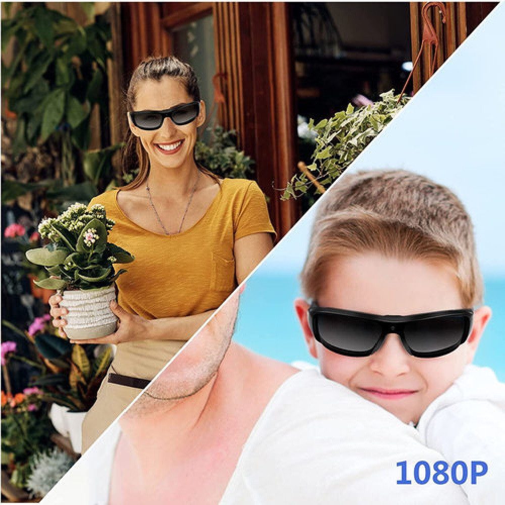 Sonnenbrille mit Full HD versteckte Kamera Video Ton Bild Aufnahme Spycam Biker Cam