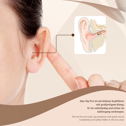 Spy Headset Mini Spionage Kopfhörer Micro Hörer 3,5mm Induktionsschleife für Handy Smartphone