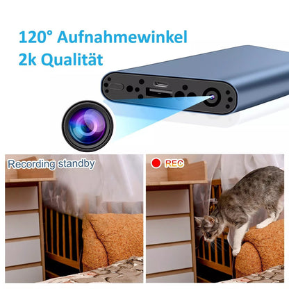 2k Versteckte Kamera in 5000mAh Powerbank Video Ton Aufnahme SpyCam Überwachungskamera Spionage