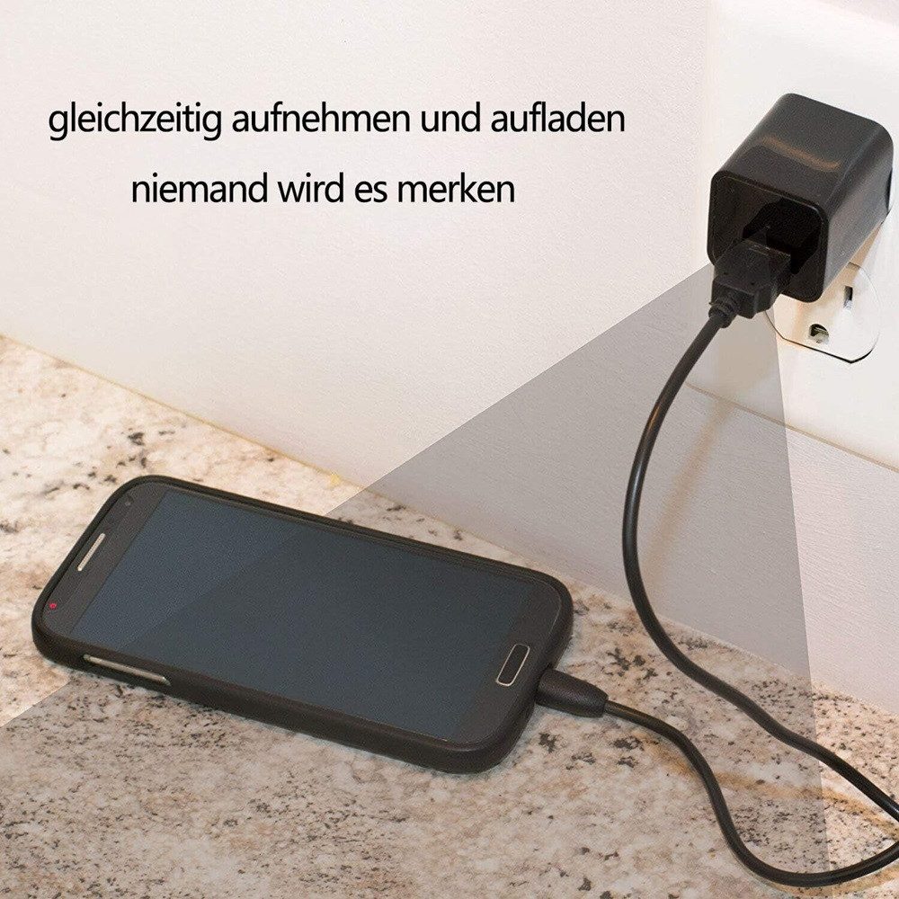 Usb Ladegerät mit versteckte Kamera Mini Spycam Spionage Video Ton Aufnahme mit Bewegungsmelder