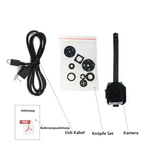 Wlan Mini Knopf 4K Kamera Video Wifi IP Knopf Überwachungskamera Text Prüfung Schule